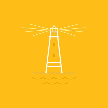 Lighthouse, Line Style Design clipart