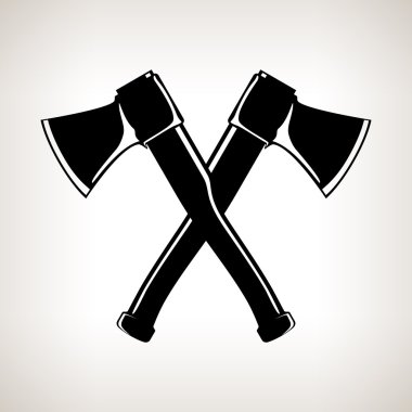 İki çapraz eksen silüeti