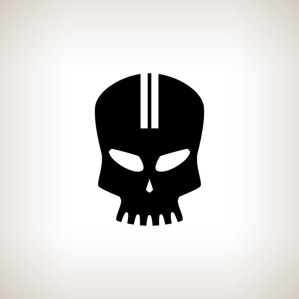 Sports Moto Speed Skull, Isonated
