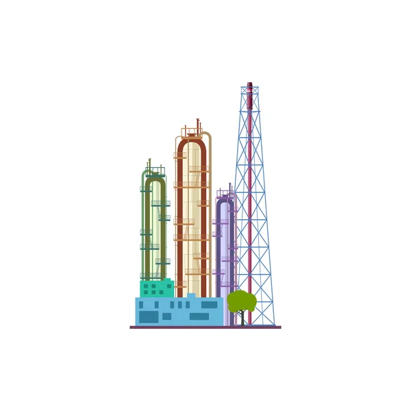 Chemische Anlage isoliert auf weiß — Stockvektor