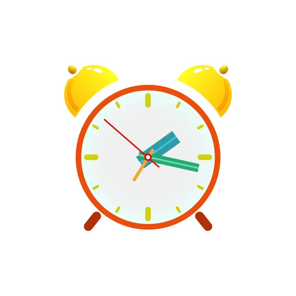 Alarm Clock Isolated on White — Stock Vector