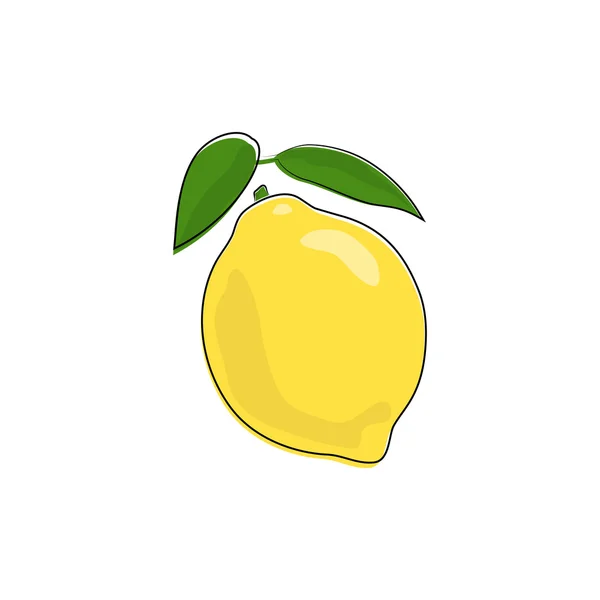 Цитрусовый лимон, изолированный от белого — стоковый вектор