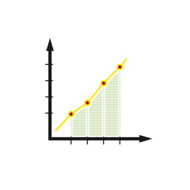 grafik üzerinde beyaz izole