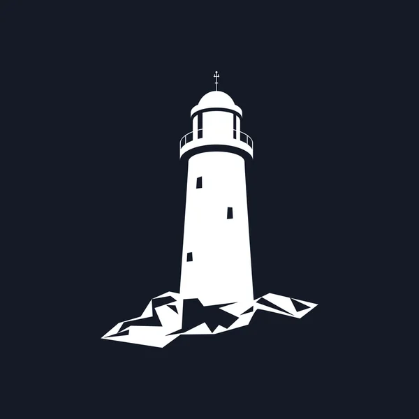 Siyah izole deniz feneri