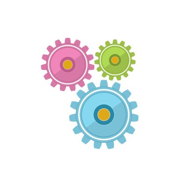 Gears'ı üzerinde beyaz izole