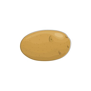 Beyaz arkaplanda izole edilmiş patates