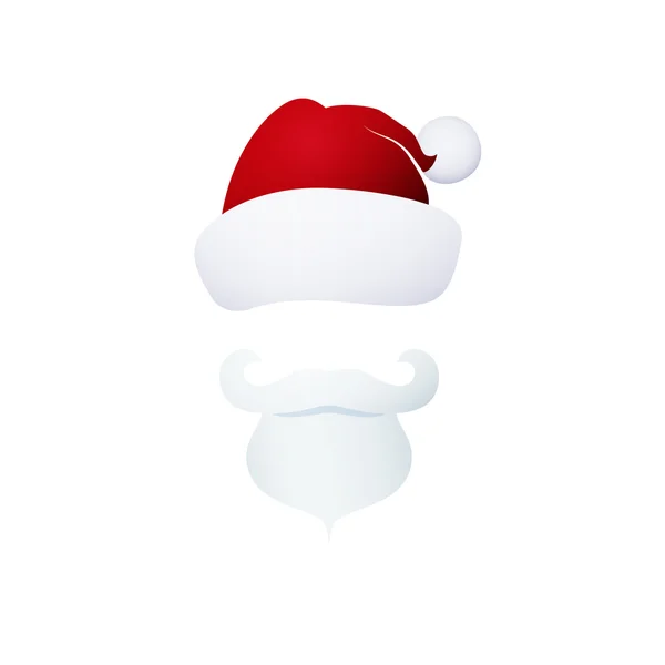 Santa tvář izolované na bílém pozadí — Stockový vektor