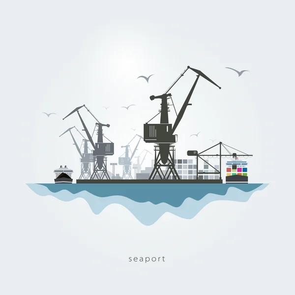 Port morski Ilustracja Stockowa