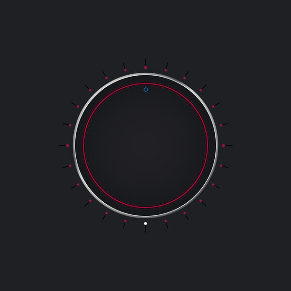 Volume knob button. Vector illustration