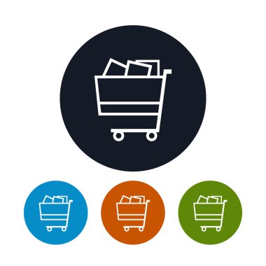 Sepeti simgesini, sepet simgesi, vektör çizim