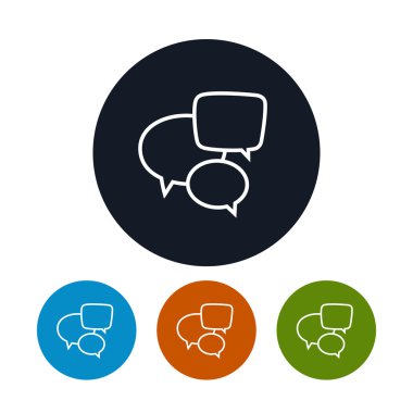 konuşma balonu simgesi, vektör illüstrasyonu