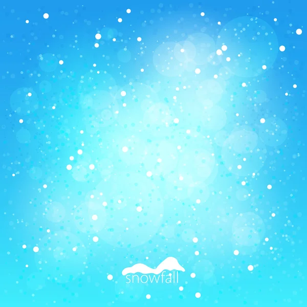 Sneeuwval, abstract blue winter achtergrond, vector illustratie — Stockvector