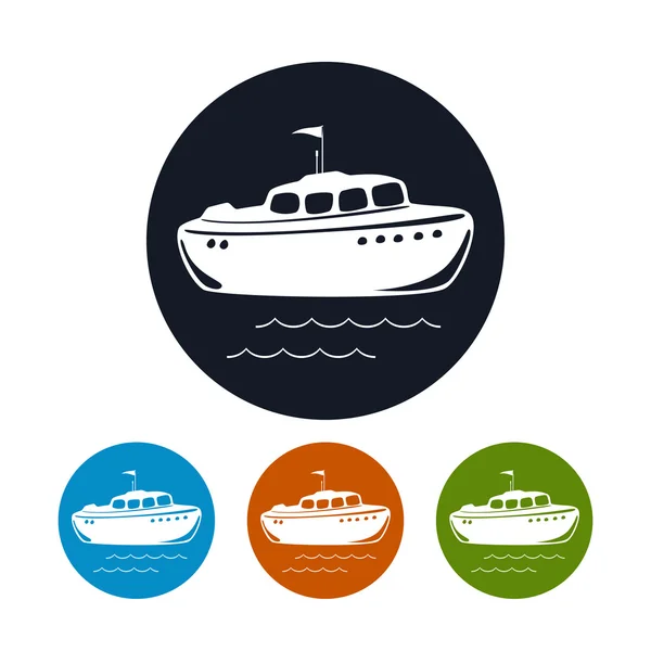 Ikona łodzi, ilustracja wektora — Wektor stockowy