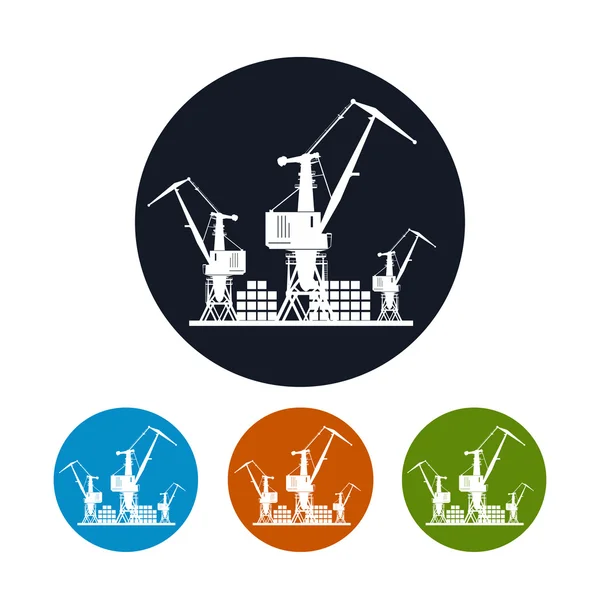 Cargo cranes  icon,logistics icon,  vector illustration — Stock Vector