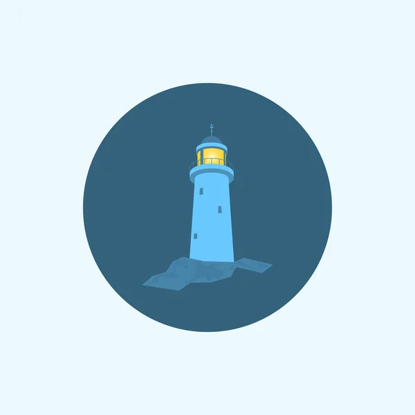 Icono con faro de colores, ilustración vectorial — Vector de stock