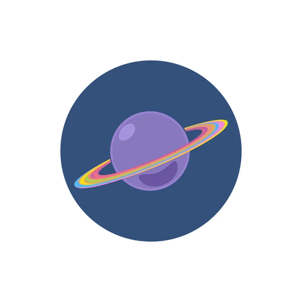 Saturn icon, planet icon, vektorillustration — Stockvektor