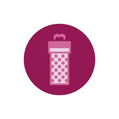 hediye kutusu simgesi, vektör illüstrasyonu