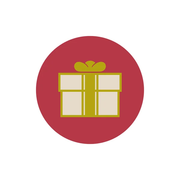 Icono de la caja de regalo, ilustración vectorial — Vector de stock