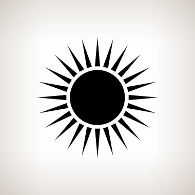 Siluet güneş ışınları üzerinde hafif bir arka plan, vektör çizim ile