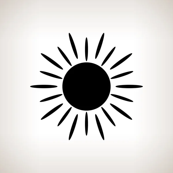 Sol silhueta com raios sobre um fundo de luz, ilustração vetorial —  Vetores de Stock