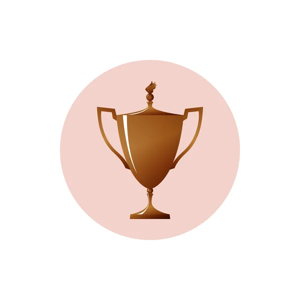 Icon cup of winner,icon bronzed trophy cup — Stock Vector