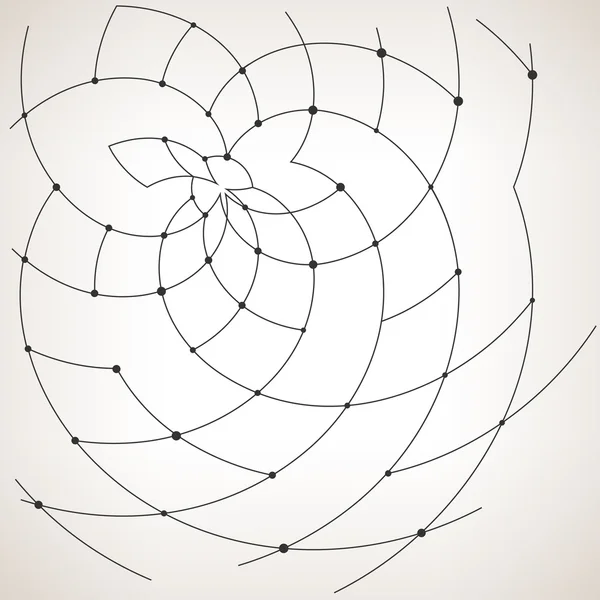 Schema vettoriale geometrico, curve e nodi — Vettoriale Stock