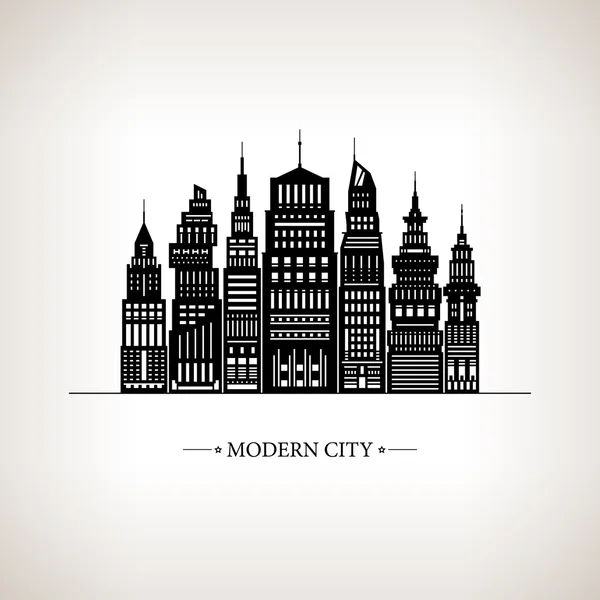 Modern Big City — Stock Vector