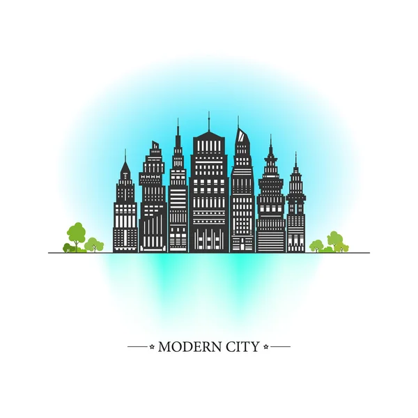 Modern Big City — Stock Vector