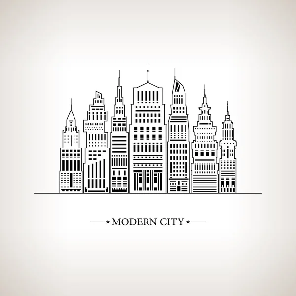 Ciudad grande moderna — Archivo Imágenes Vectoriales