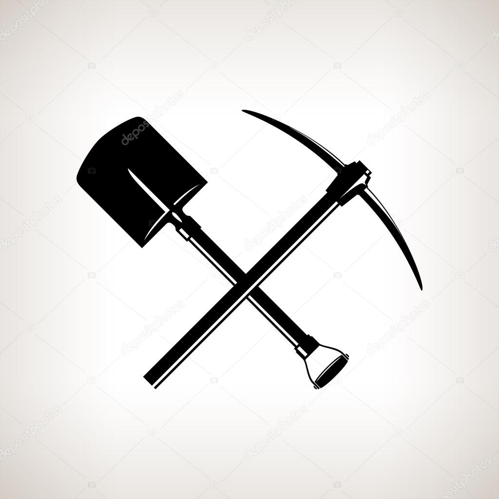 Crossed Shovel and Pickaxe