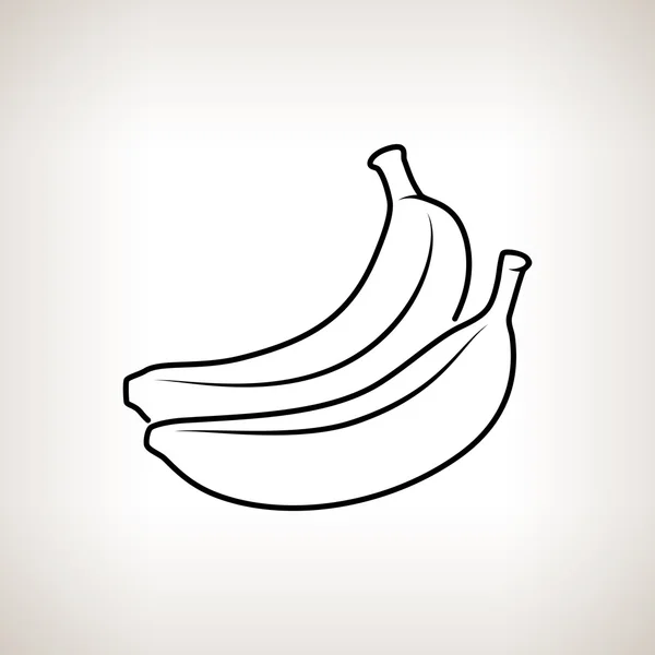 Banana in the Contours — Stock Vector