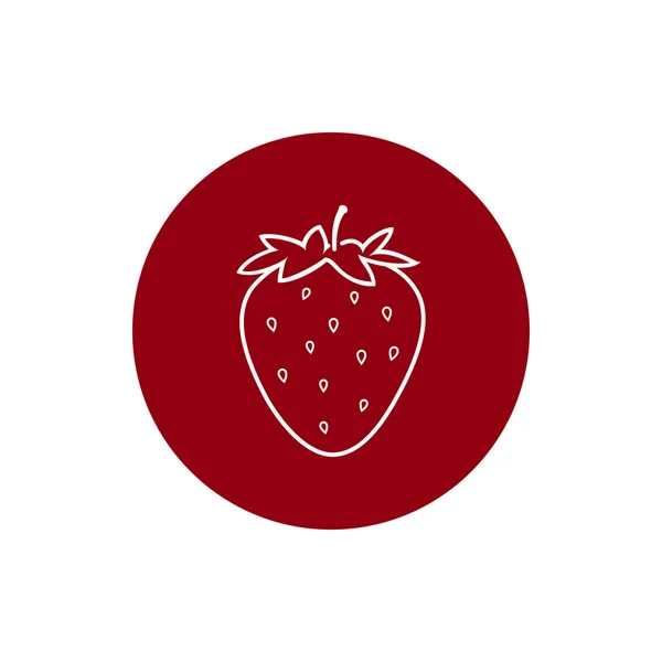 Icon Strawberry in the Contours — Stock Vector