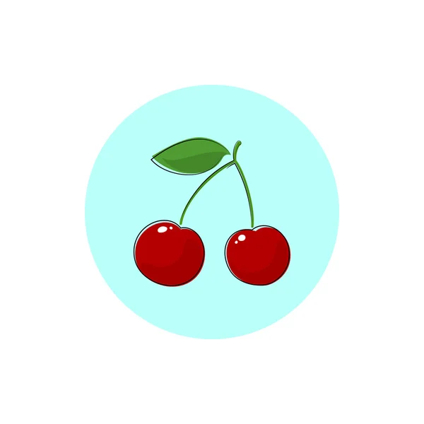 Ikona kolorowy Cherry — Wektor stockowy