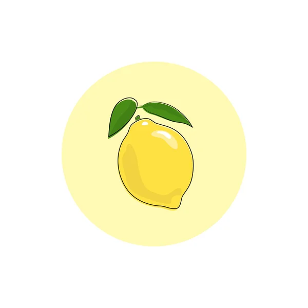 Икона цветного лимона — стоковый вектор