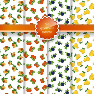 Seamless Pattern with Fruit Background clipart
