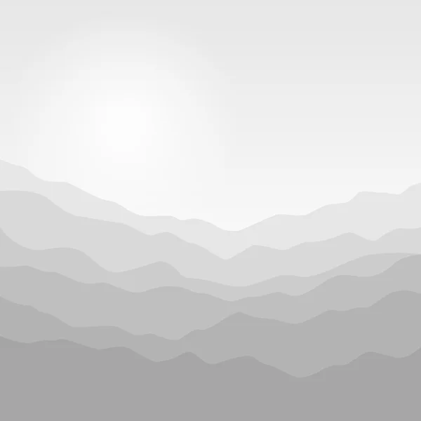 Silhouette of the Mountains  at Sunrise Royalty Free Stock Vectors