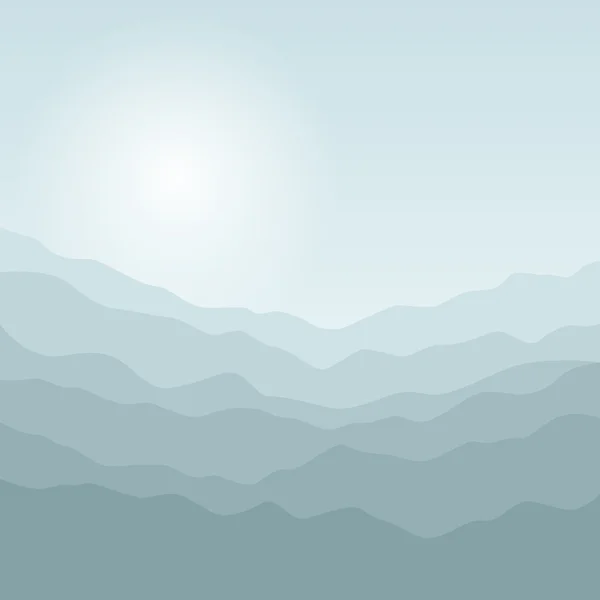 Sylwetka gór na wschód Ilustracja Stockowa