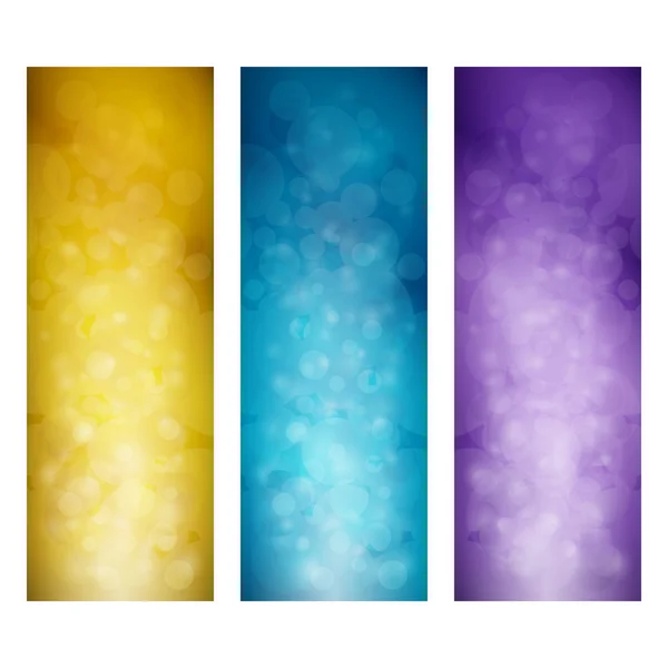 Conjunto de vibrantes banners verticales — Vector de stock