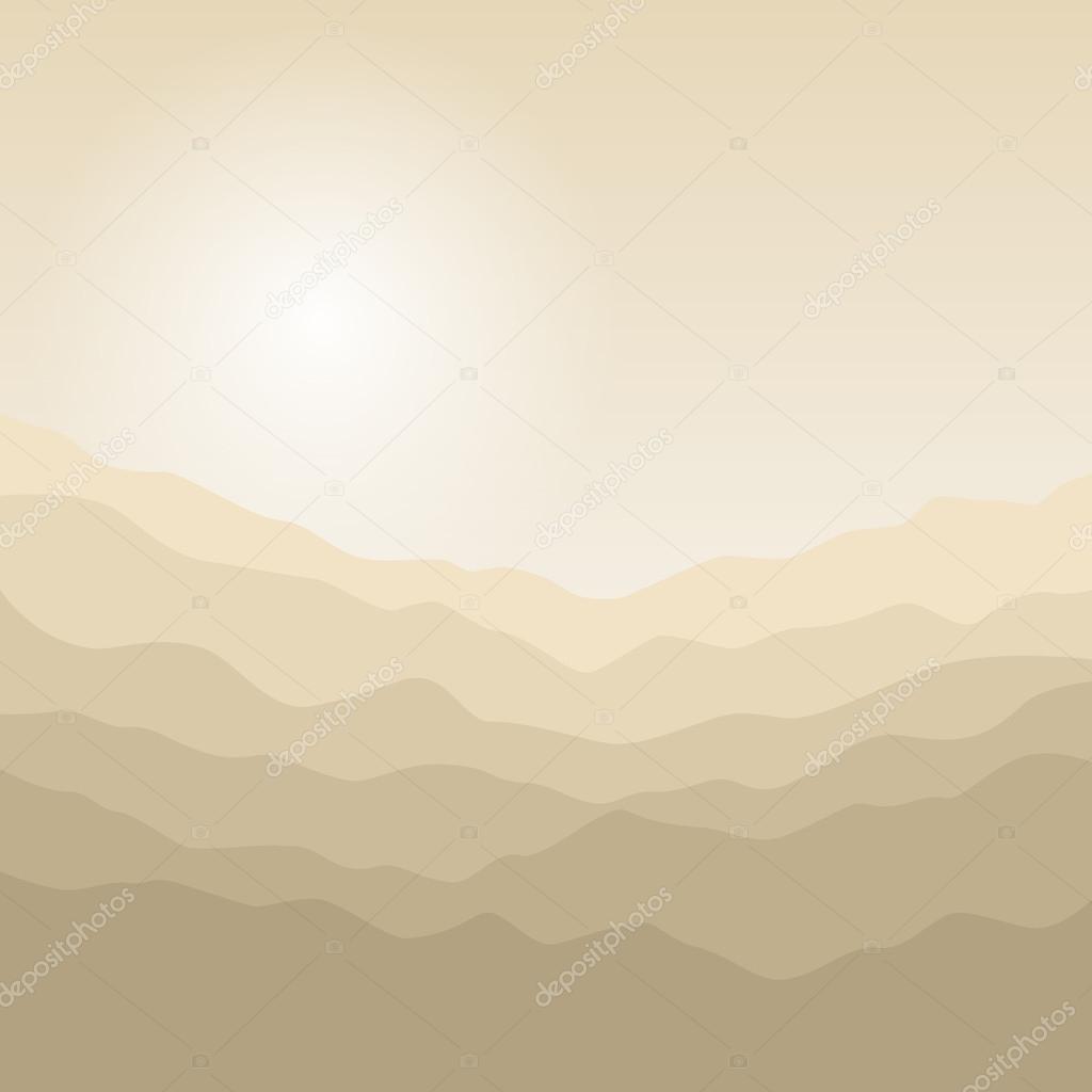 Silhouette of the Mountains  at Sunrise