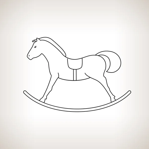 Koń na biegunach na jasnym tle Ilustracje Stockowe bez tantiem