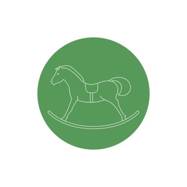 Doğrusal simgesi sallanan at