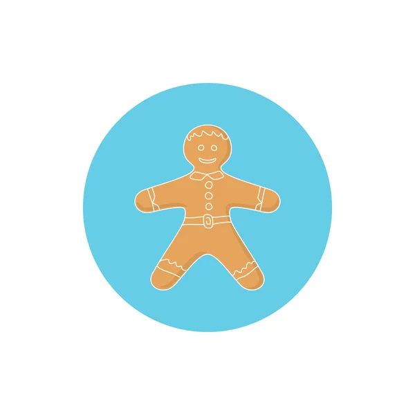 Pictogram kleurrijke Gingerbread Man — Stockvector