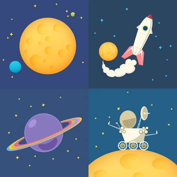 Space Icons Set — Stock Vector