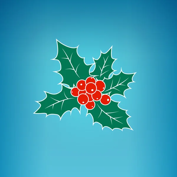 Barevné vánoční Holly Berry — Stockový vektor