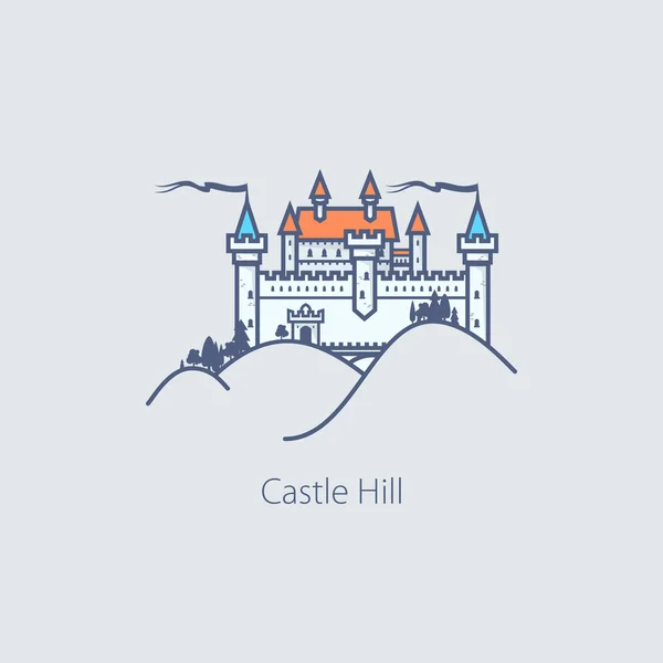 Castle Hill, Design Element — Stock Vector