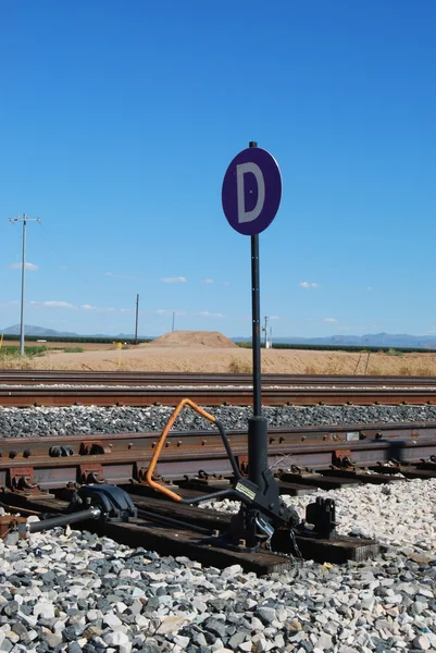 Railroad track switcher — Stock Photo, Image