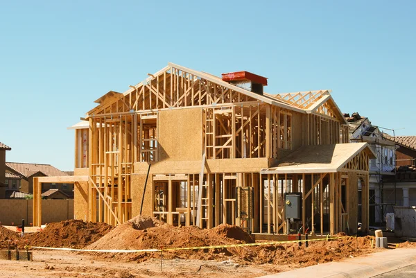 Huis in aanbouw Rechtenvrije Stockfoto's