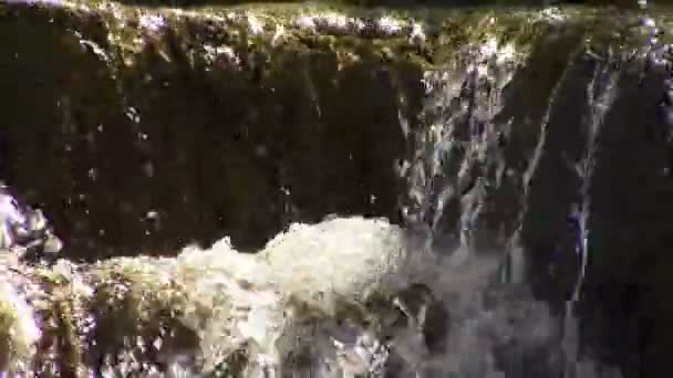 Refreshing waterfall motion background — Stock Video