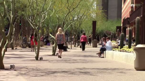 Employees on Lunch Break, Phoenix, AZ — Stock Video