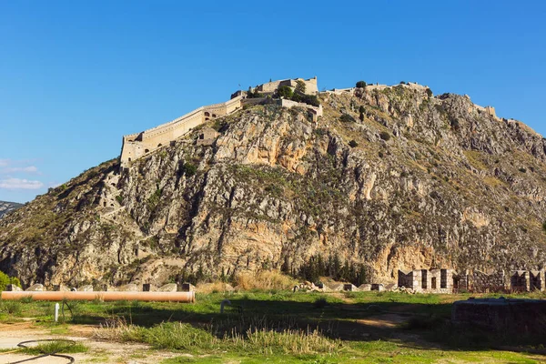 帕拉米迪在山上的要塞Nafplio Argolida Peloponnese — 图库照片